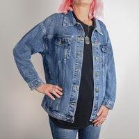 Load image into Gallery viewer, Oversized Women&#39;s Denim Jacket
