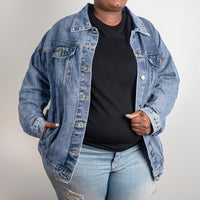 Load image into Gallery viewer, Oversized Women&#39;s Denim Jacket
